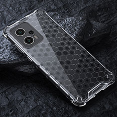 Silicone Transparent Frame Case Cover 360 Degrees AM3 for Xiaomi Redmi K50i 5G White