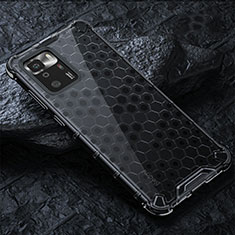 Silicone Transparent Frame Case Cover 360 Degrees AM3 for Xiaomi Redmi Note 10 Pro 5G Black