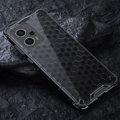 Silicone Transparent Frame Case Cover 360 Degrees AM3 for Xiaomi Redmi Note 11T Pro 5G Black