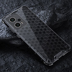 Silicone Transparent Frame Case Cover 360 Degrees AM3 for Xiaomi Redmi Note 11T Pro+ Plus 5G Black