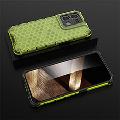 Silicone Transparent Frame Case Cover 360 Degrees AM3 for Xiaomi Redmi Note 13 5G Green