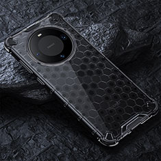 Silicone Transparent Frame Case Cover 360 Degrees AM4 for Huawei Mate 60 Pro Black