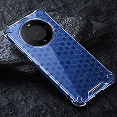 Silicone Transparent Frame Case Cover 360 Degrees AM4 for Huawei Mate 60 Pro Blue