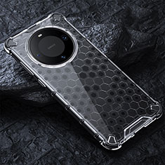 Silicone Transparent Frame Case Cover 360 Degrees AM4 for Huawei Mate 60 Pro Gray