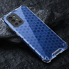 Silicone Transparent Frame Case Cover 360 Degrees AM4 for OnePlus 9R 5G Blue