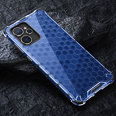 Silicone Transparent Frame Case Cover 360 Degrees AM4 for Realme 10 5G Blue