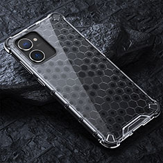 Silicone Transparent Frame Case Cover 360 Degrees AM4 for Realme 10S 5G Gray