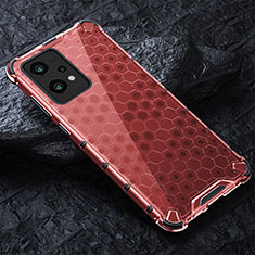 Silicone Transparent Frame Case Cover 360 Degrees AM4 for Realme Narzo 50 Pro 5G Red