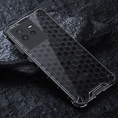 Silicone Transparent Frame Case Cover 360 Degrees AM4 for Vivo iQOO Neo6 5G Black