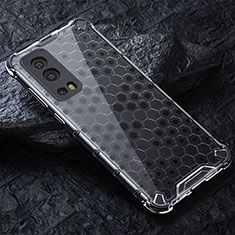 Silicone Transparent Frame Case Cover 360 Degrees AM4 for Vivo iQOO Z3 5G Gray