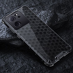 Silicone Transparent Frame Case Cover 360 Degrees AM4 for Xiaomi Mi 13T Pro 5G Black