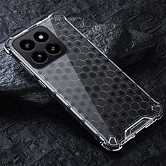 Silicone Transparent Frame Case Cover 360 Degrees AM4 for Xiaomi Mi 14 Pro 5G Gray