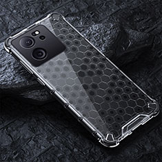 Silicone Transparent Frame Case Cover 360 Degrees AM4 for Xiaomi Redmi K60 Ultra 5G Gray