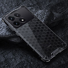 Silicone Transparent Frame Case Cover 360 Degrees AM4 for Xiaomi Redmi K70 Pro 5G Black