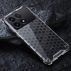 Silicone Transparent Frame Case Cover 360 Degrees AM4 for Xiaomi Redmi K70 Pro 5G Gray