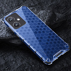 Silicone Transparent Frame Case Cover 360 Degrees AM4 for Xiaomi Redmi Note 12R Pro 5G Blue