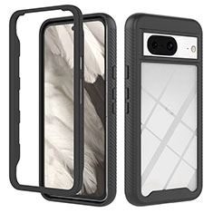 Silicone Transparent Frame Case Cover 360 Degrees YB2 for Google Pixel 8 5G Black