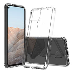 Silicone Transparent Frame Case Cover 360 Degrees Z01J for Google Pixel 5a 5G Clear