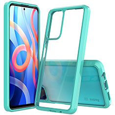 Silicone Transparent Frame Case Cover 360 Degrees ZJ1 for Xiaomi Poco M4 Pro 5G Green