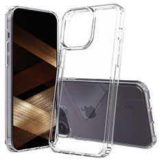 Silicone Transparent Frame Case Cover 360 Degrees ZJ2 for Apple iPhone 15 Pro Max Clear