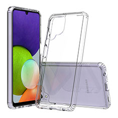 Silicone Transparent Frame Case Cover 360 Degrees ZJ3 for Samsung Galaxy A22 4G Clear
