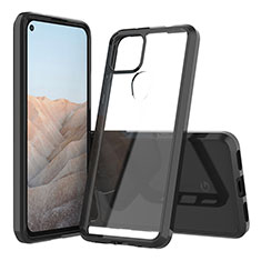 Silicone Transparent Frame Case Cover 360 Degrees ZJ5 for Google Pixel 5a 5G Black