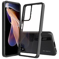 Silicone Transparent Frame Case Cover 360 Degrees ZJ5 for Xiaomi Mi 11i 5G (2022) Black