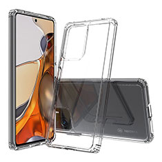 Silicone Transparent Frame Case Cover 360 Degrees ZJ5 for Xiaomi Mi 11T 5G Clear