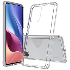 Silicone Transparent Frame Case Cover 360 Degrees ZJ5 for Xiaomi Poco F3 5G Clear