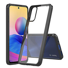 Silicone Transparent Frame Case Cover 360 Degrees ZJ5 for Xiaomi POCO M3 Pro 5G Black