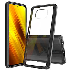 Silicone Transparent Frame Case Cover 360 Degrees ZJ5 for Xiaomi Poco X3 NFC Black