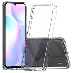 Silicone Transparent Frame Case Cover 360 Degrees ZJ5 for Xiaomi Redmi 9i Clear