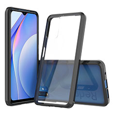 Silicone Transparent Frame Case Cover 360 Degrees ZJ5 for Xiaomi Redmi 9T 4G Black