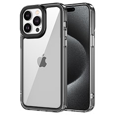 Silicone Transparent Frame Case Cover AC1 for Apple iPhone 14 Pro Max Black