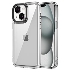 Silicone Transparent Frame Case Cover AC1 for Apple iPhone 15 Clear