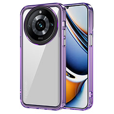 Silicone Transparent Frame Case Cover AC1 for Realme Narzo 60 Pro 5G Clove Purple