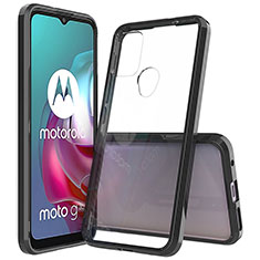 Silicone Transparent Frame Case Cover for Motorola Moto G10 Power Black