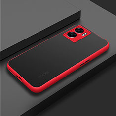 Silicone Transparent Frame Case Cover for OnePlus Nord N300 5G Red