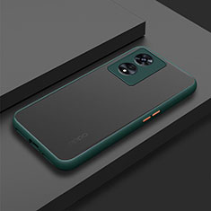 Silicone Transparent Frame Case Cover for Oppo A1 Pro 5G Midnight Green