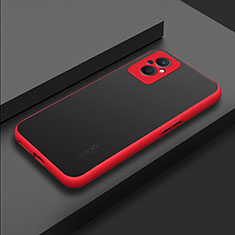 Silicone Transparent Frame Case Cover for Oppo F21 Pro 5G Red