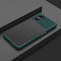 Silicone Transparent Frame Case Cover for Oppo K10 5G Midnight Green