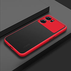 Silicone Transparent Frame Case Cover for Oppo K10 5G Red