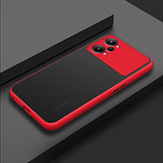 Silicone Transparent Frame Case Cover for Oppo K10 Pro 5G Red