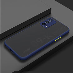 Silicone Transparent Frame Case Cover for Oppo K9 5G Blue