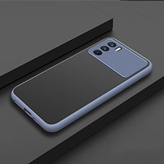 Silicone Transparent Frame Case Cover for Oppo K9 Pro 5G Lavender Gray