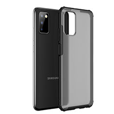 Silicone Transparent Frame Case Cover for Samsung Galaxy A03s Black