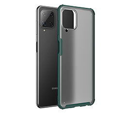 Silicone Transparent Frame Case Cover for Samsung Galaxy A22 4G Green