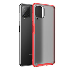 Silicone Transparent Frame Case Cover for Samsung Galaxy A22 4G Red