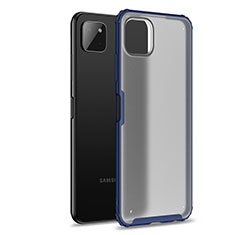 Silicone Transparent Frame Case Cover for Samsung Galaxy A22s 5G Blue