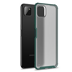Silicone Transparent Frame Case Cover for Samsung Galaxy A22s 5G Green